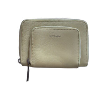 Matt & Nat Webber SM Vegan Zip Wallet Pastel Yellow, Recycled Lining